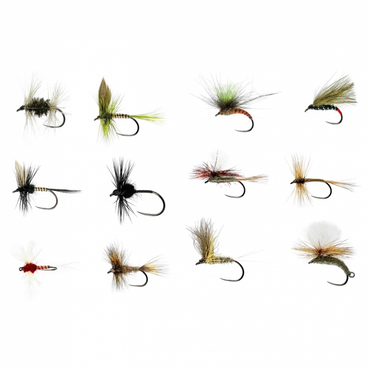 Caledonia Flies Barbless August River Dry Collection Fishing Fly Assortment